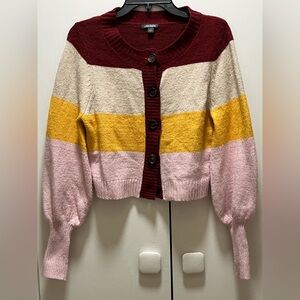 Wild Fable Multicolor Striped Cardigan. Large.